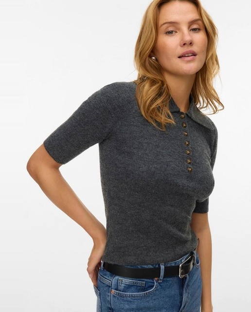 Imagem 0 de Polo de Malha Fina com Manga Curta