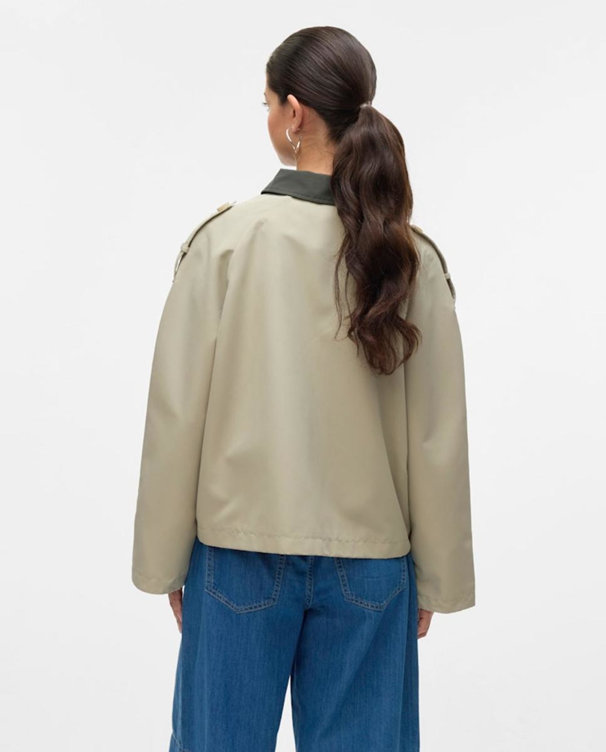 Parka Curta Regular Verde-antiquário-3