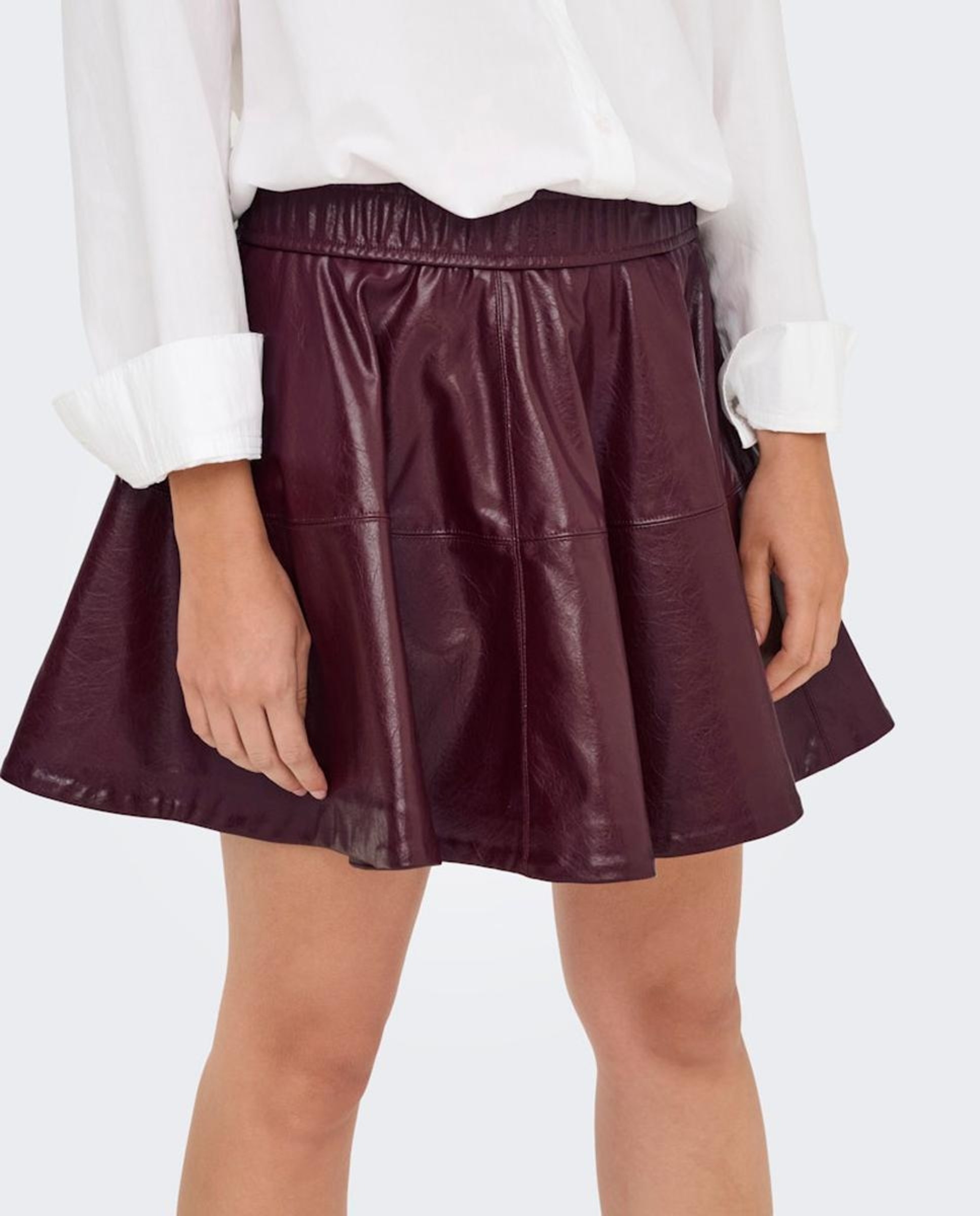 Saia curta em polipele Bordeaux-4