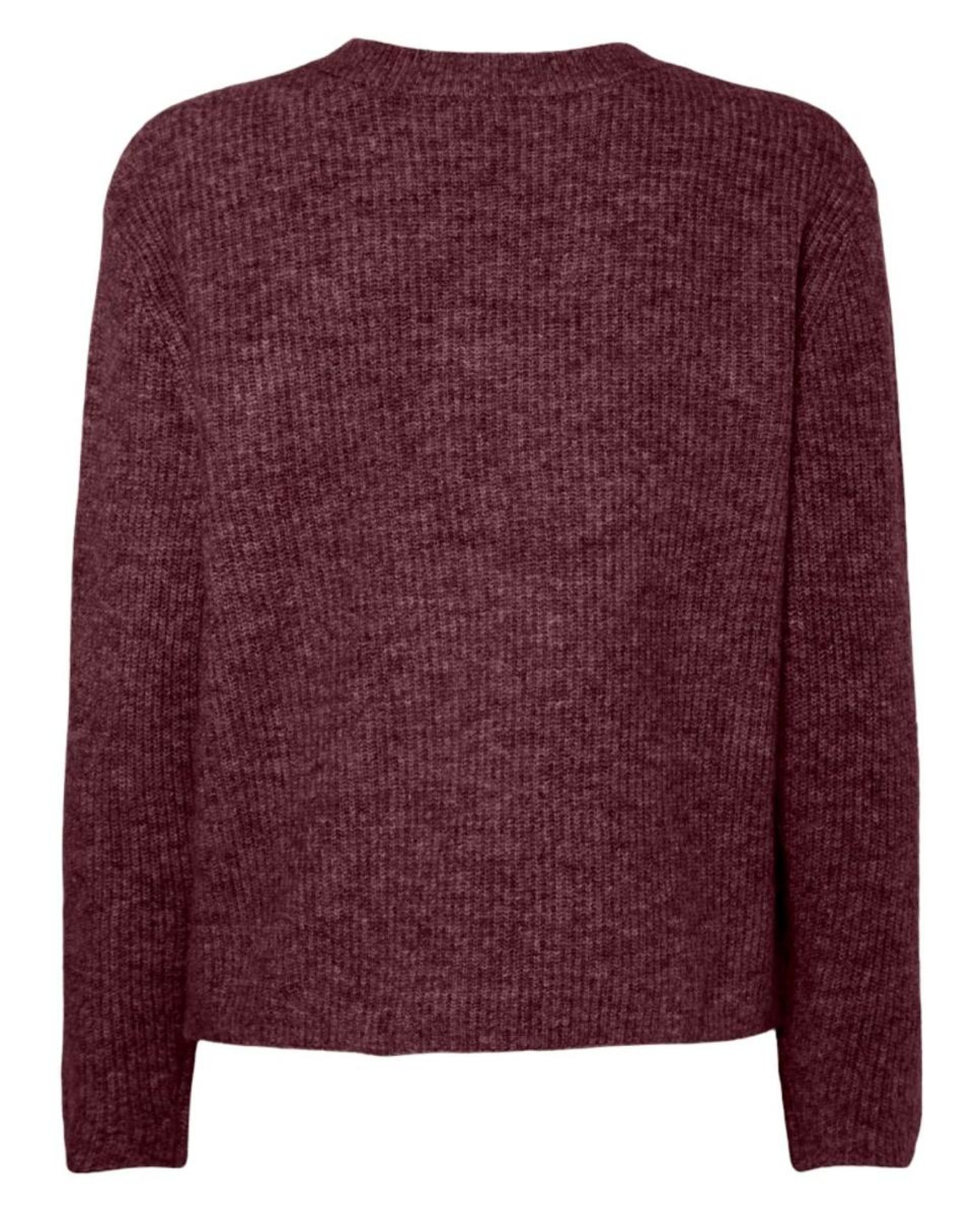 Cardigan de Malha Reversível com Detalhe de Laços Bordeaux-6
