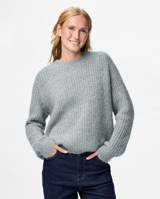 Imagen 0 de Jersey de punto de mujer con cuello redondo