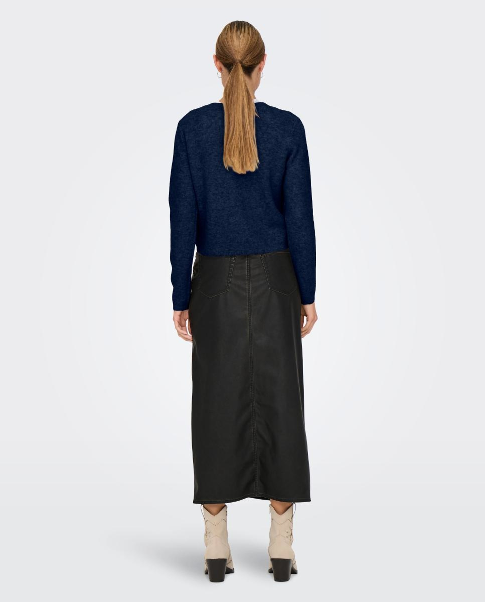 Cardigan com manga comprida Azul-2