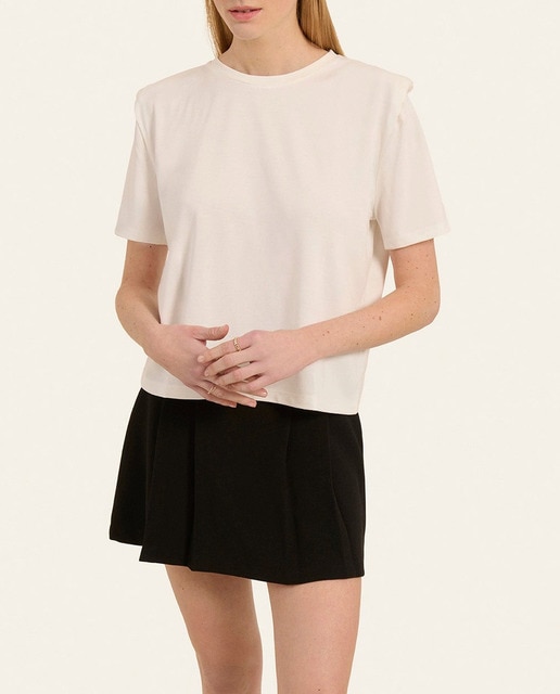 Imagen 0 de Camiseta de mujer de corte recto y manga corta