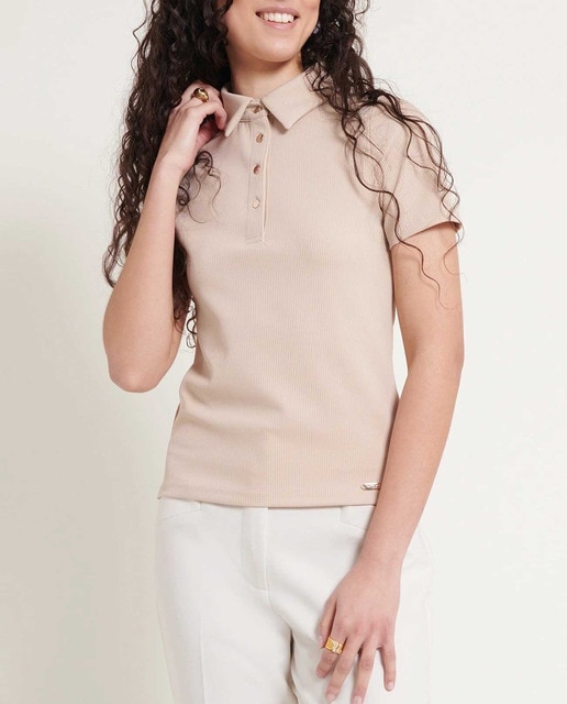 Imagen 0 de Polo de mujer forma entallada y manga corta