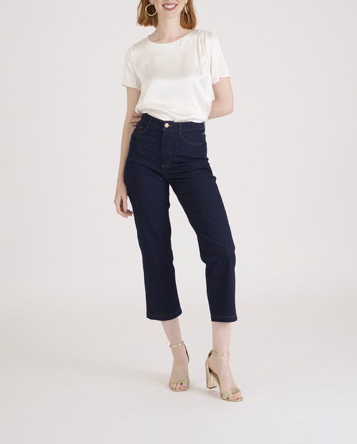 Imagen 0 de Pantalón de mujer tiro alto y corte recto