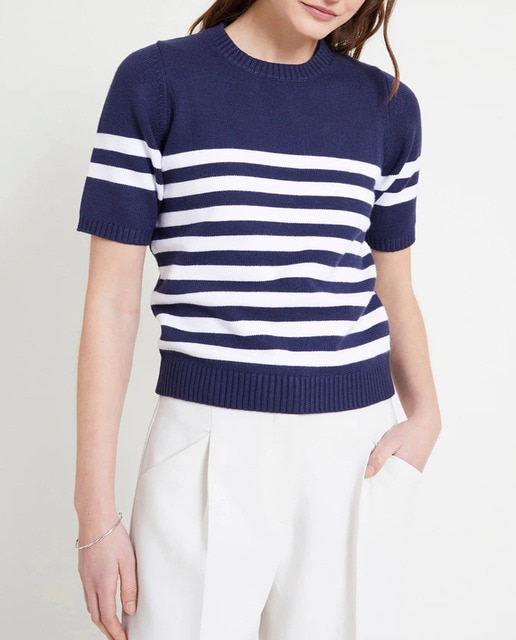 Imagen 0 de Jersey de mujer manga corta y con rayas