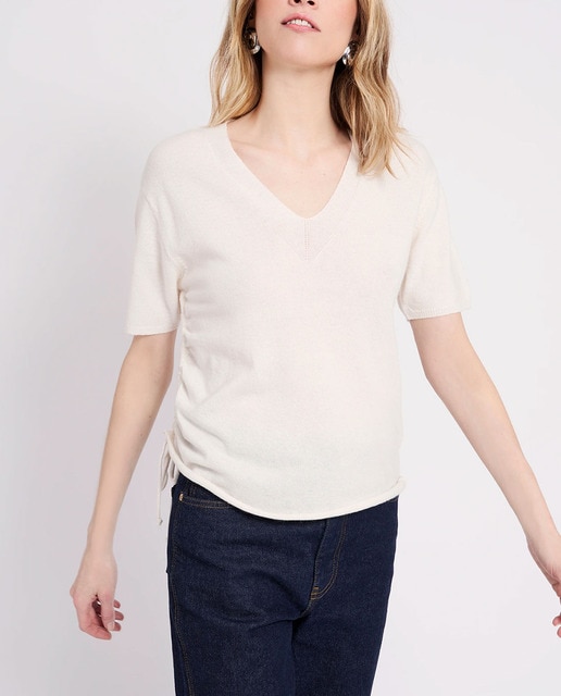 Imagen 0 de Jersey de mujer manga corta y cuello pico