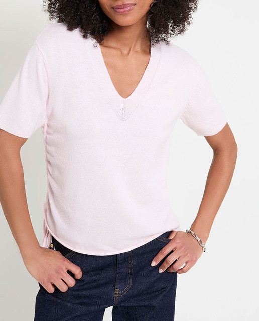 Imagen 0 de Jersey de mujer manga corta y cuello pico