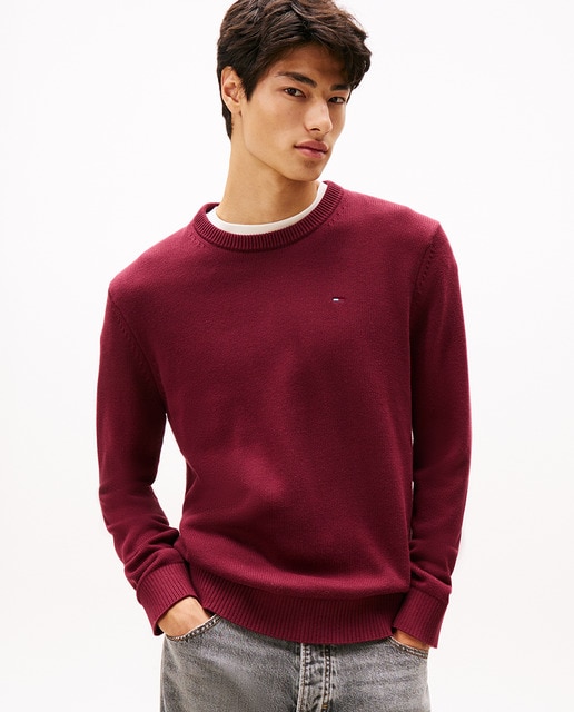 Imagem 0 de Camisola de Malha Básica Slim Fit com Gola Redonda