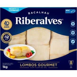 Lombos de Bacalhau Reserva Gourmet embalagem 1 kg - Riberalves