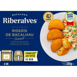 Rissóis de Bacalhau Gourmet no Forno embalagem 288 g - Riberalves