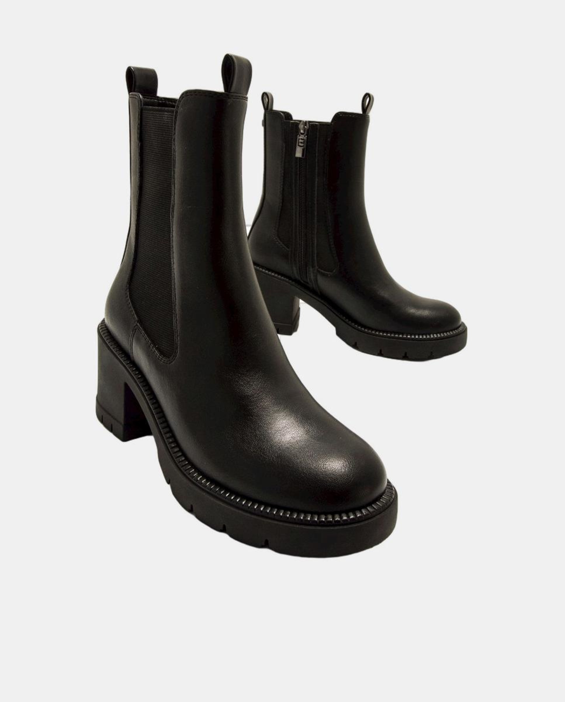 Botins com Design Clássico e Fecho de Correr Preto-6