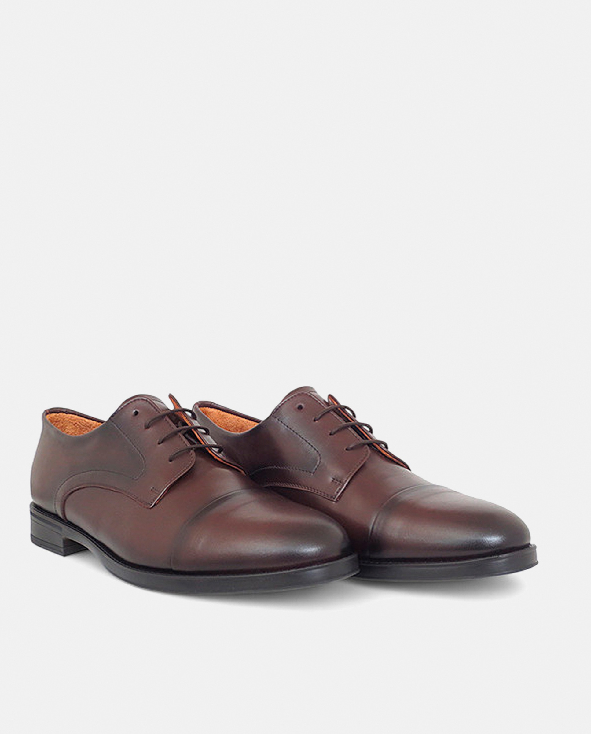 Sapatos Blutcher em Pele Castanho-escuro-2
