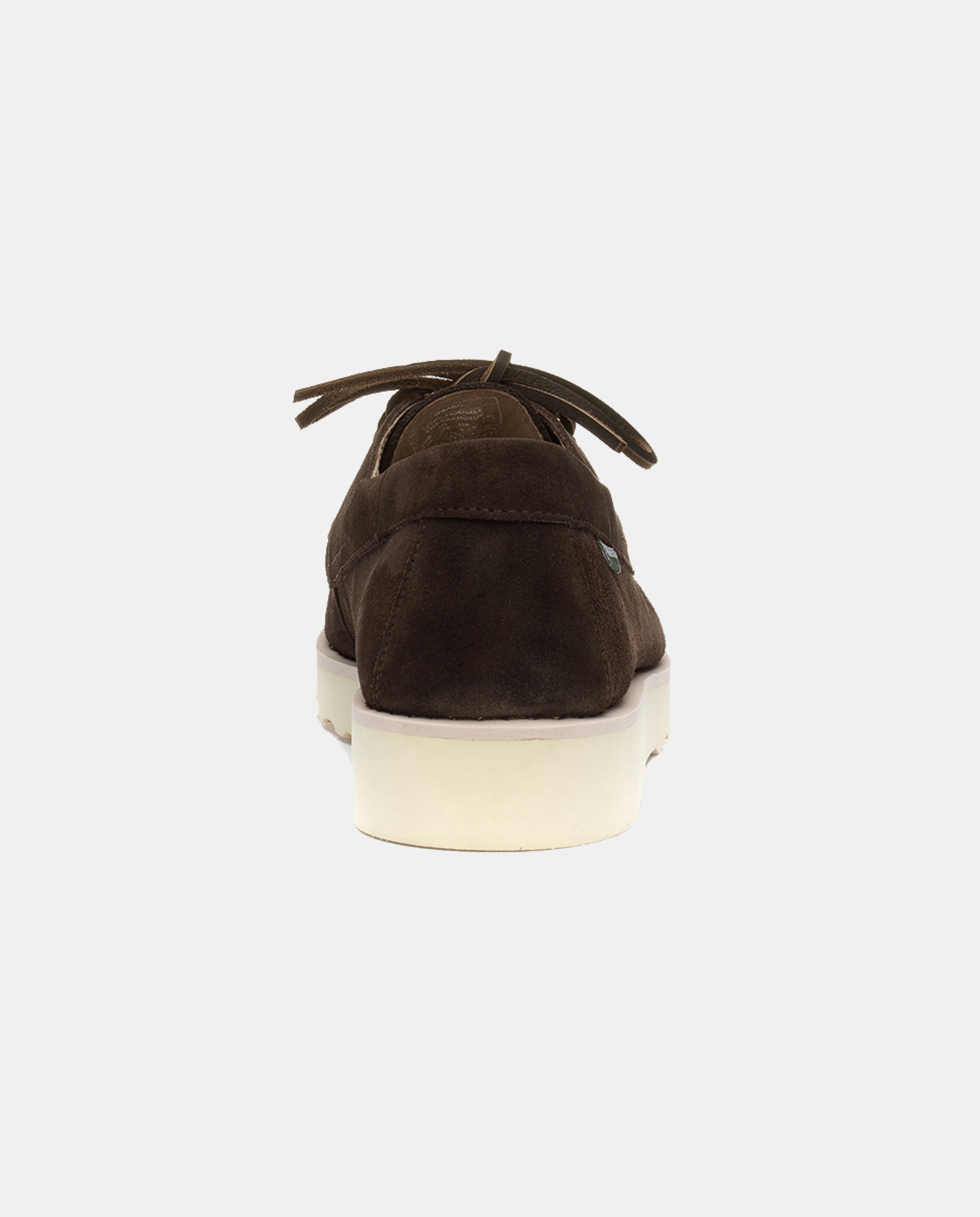 Sapatos de Atacadores em Camurça com Sola de Borracha Castanho-2