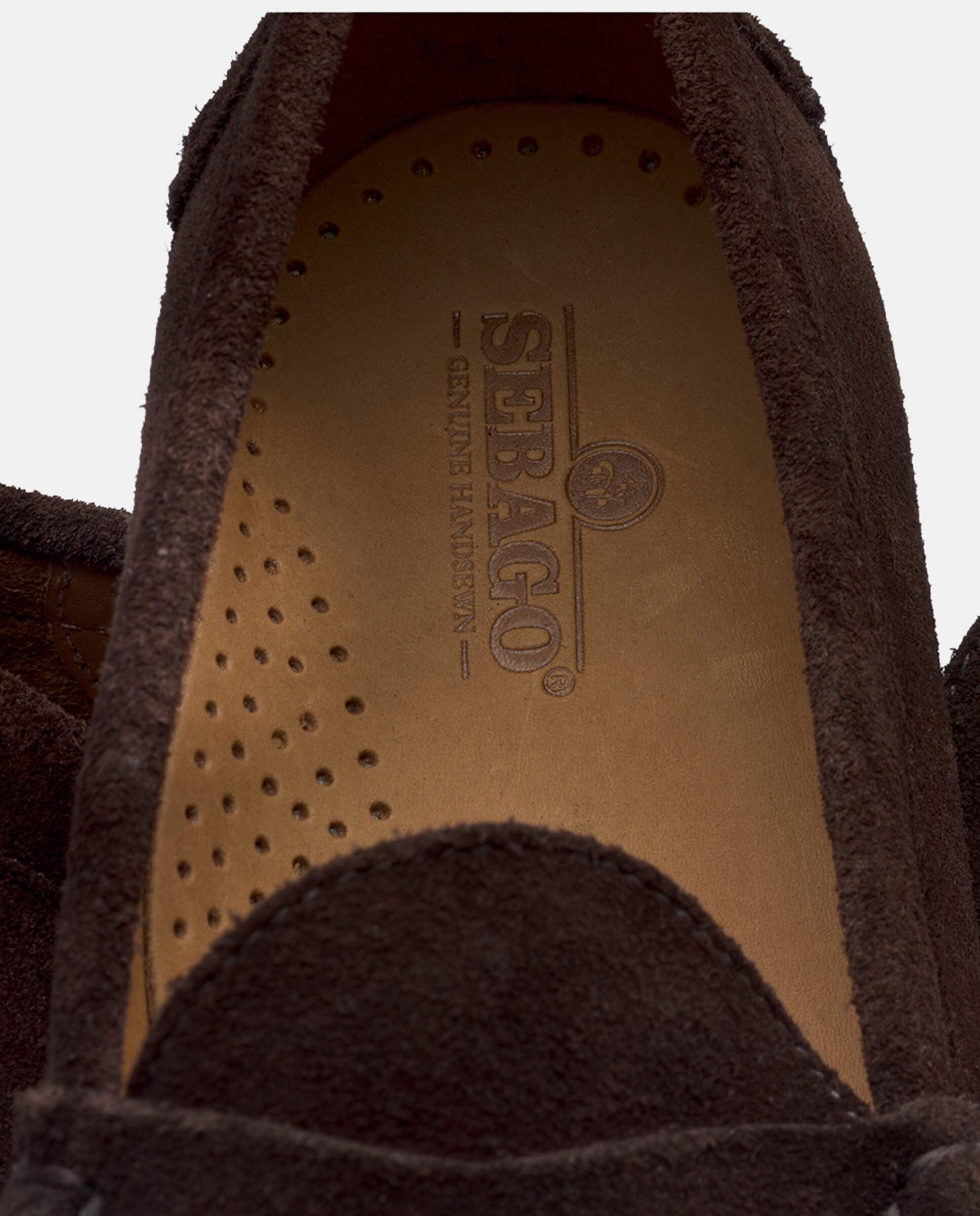 Mocassins com Fivela de Camurça Castanho-5