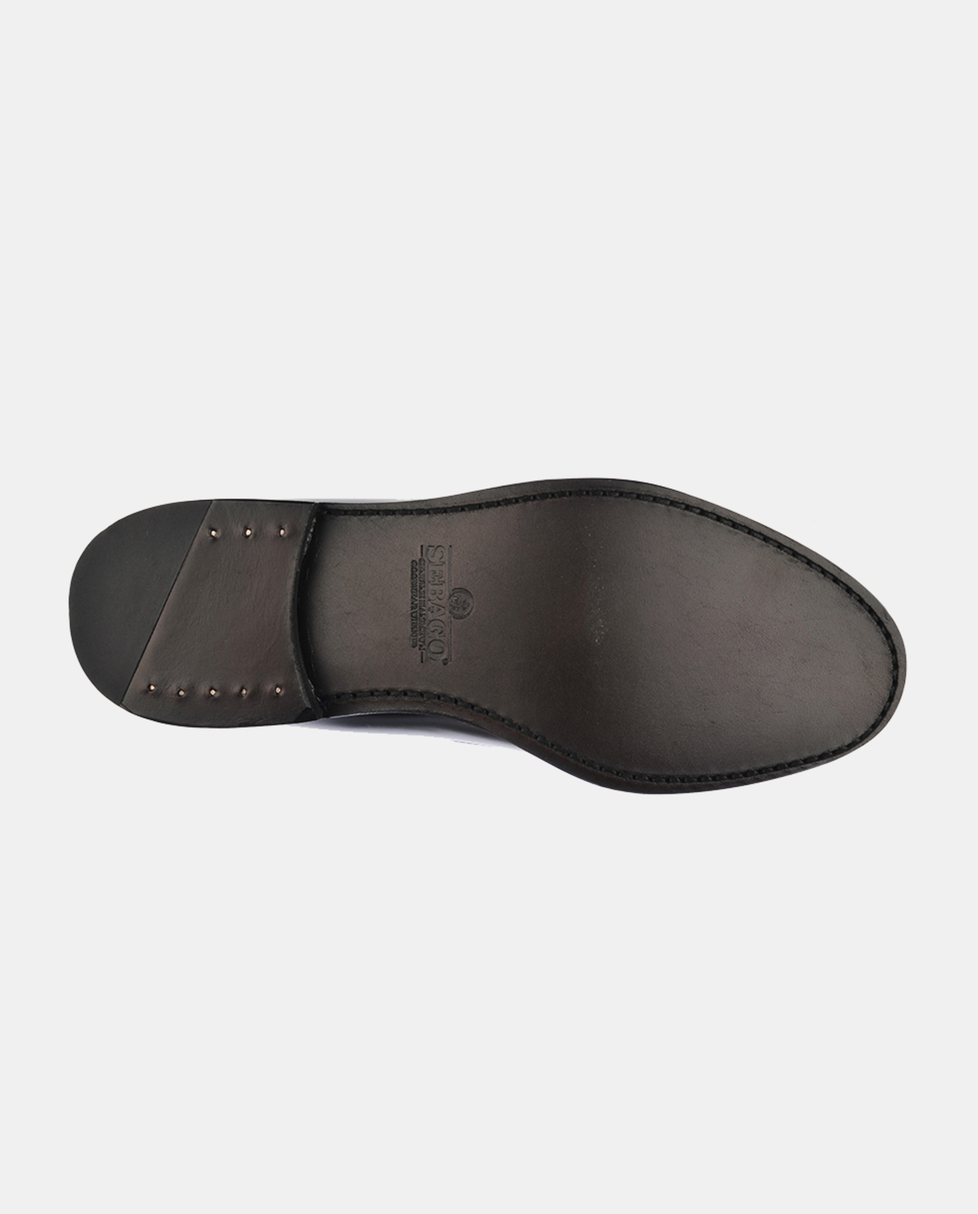 Mocassins em Pele com Borlas GYW Preto-5