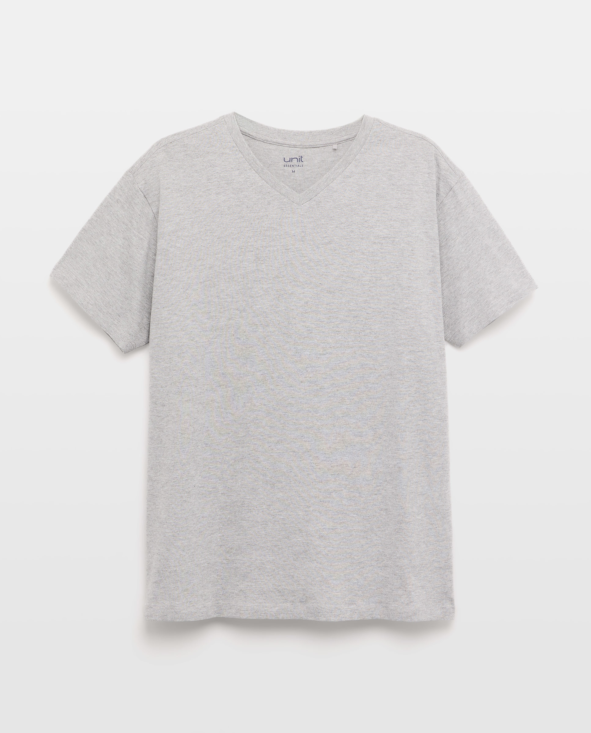 Camiseta de hombre manga corta cuello caja básica 820 Gris medio-4