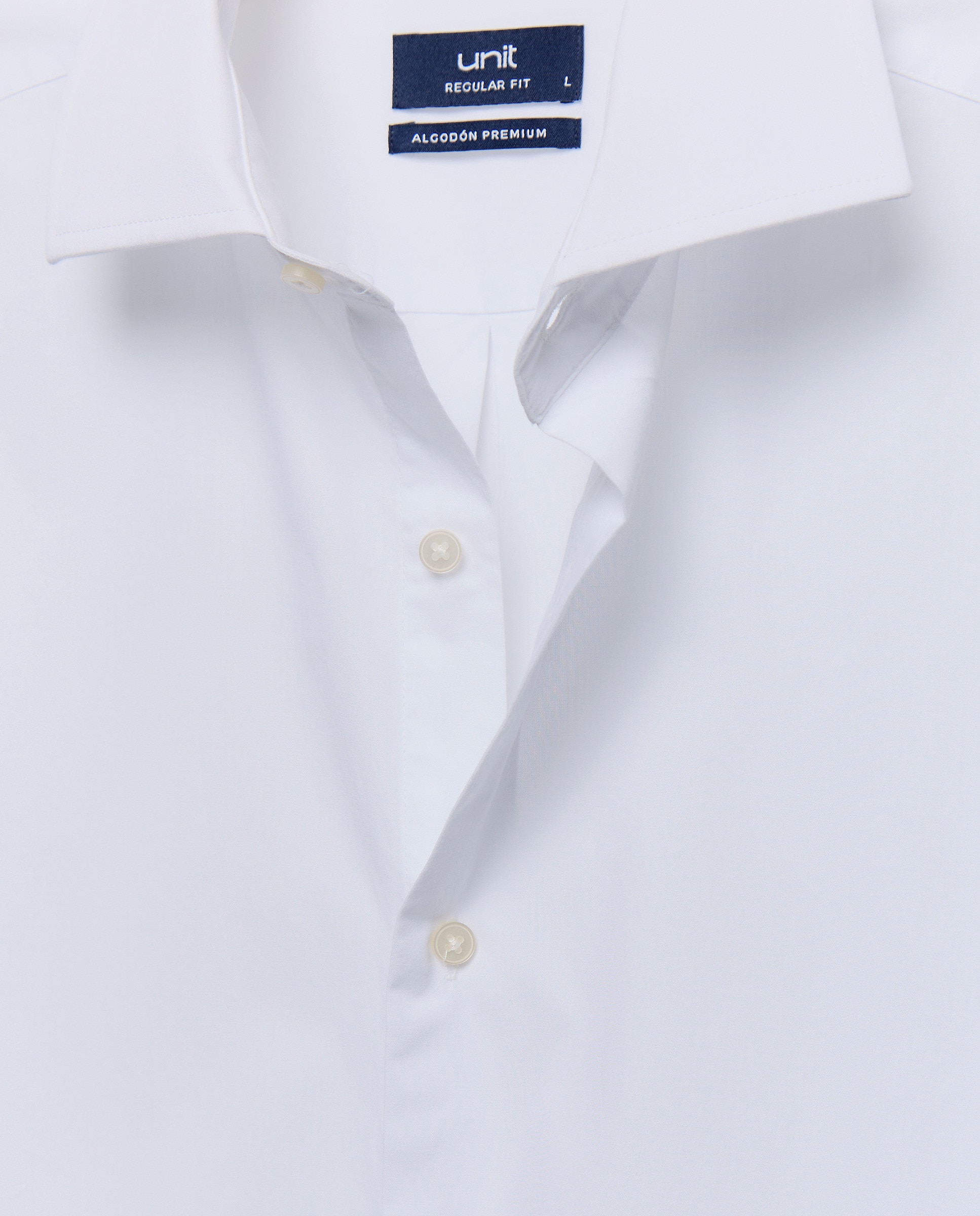Camisa vestir hombre lisa regular fit Blanco-6