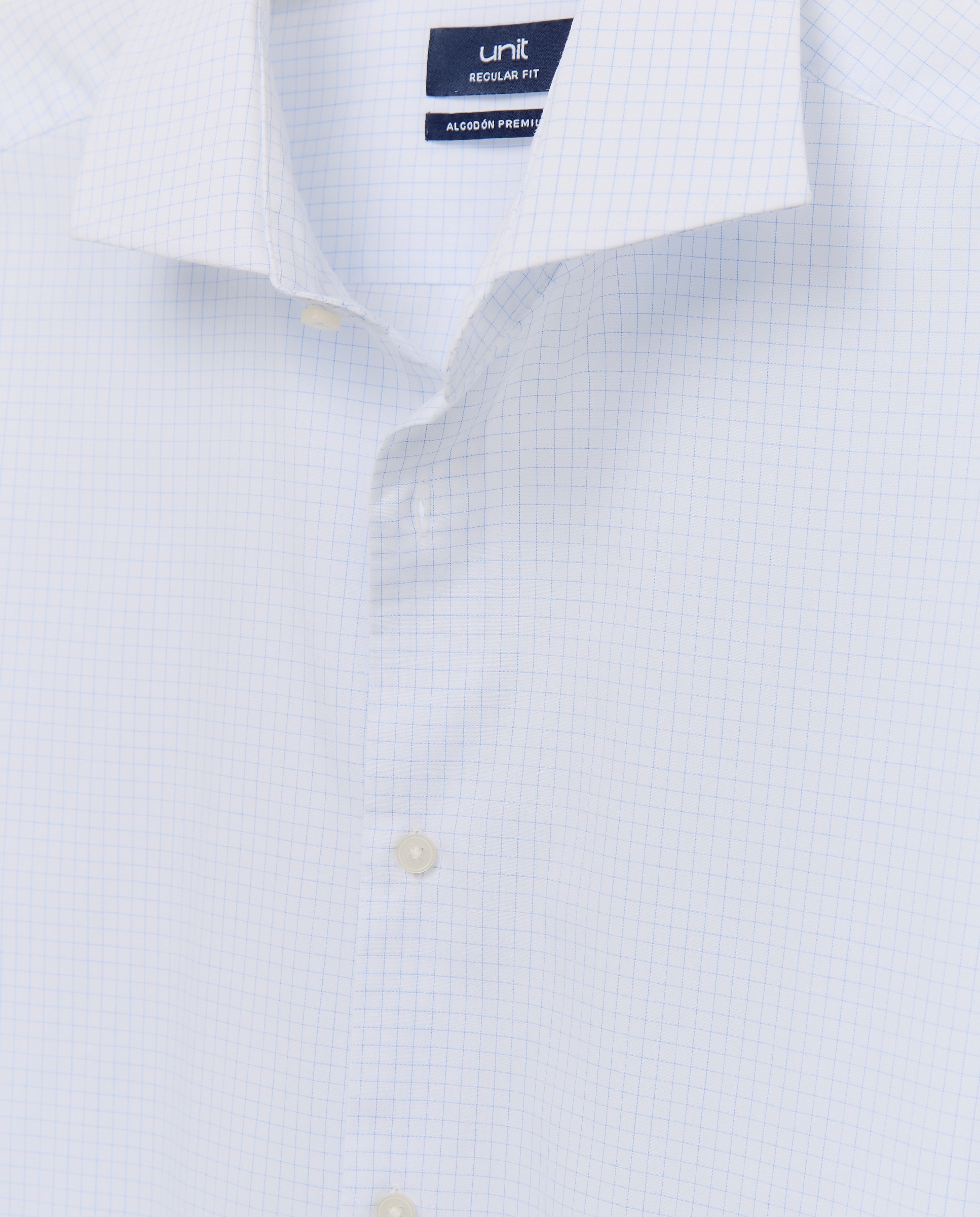 Camisa vestir hombre cuadros regular fit 410 Azul claro-5