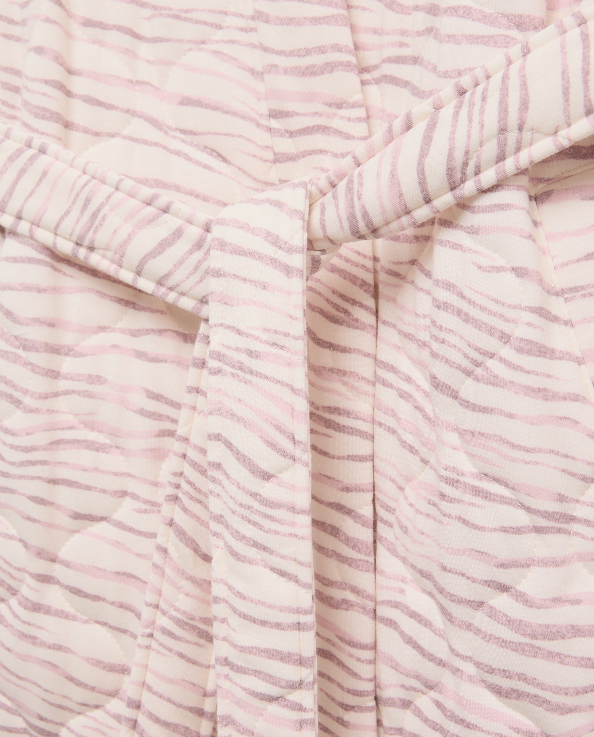 Robe Acolchoado com Animal Print de Zebra Branco-2