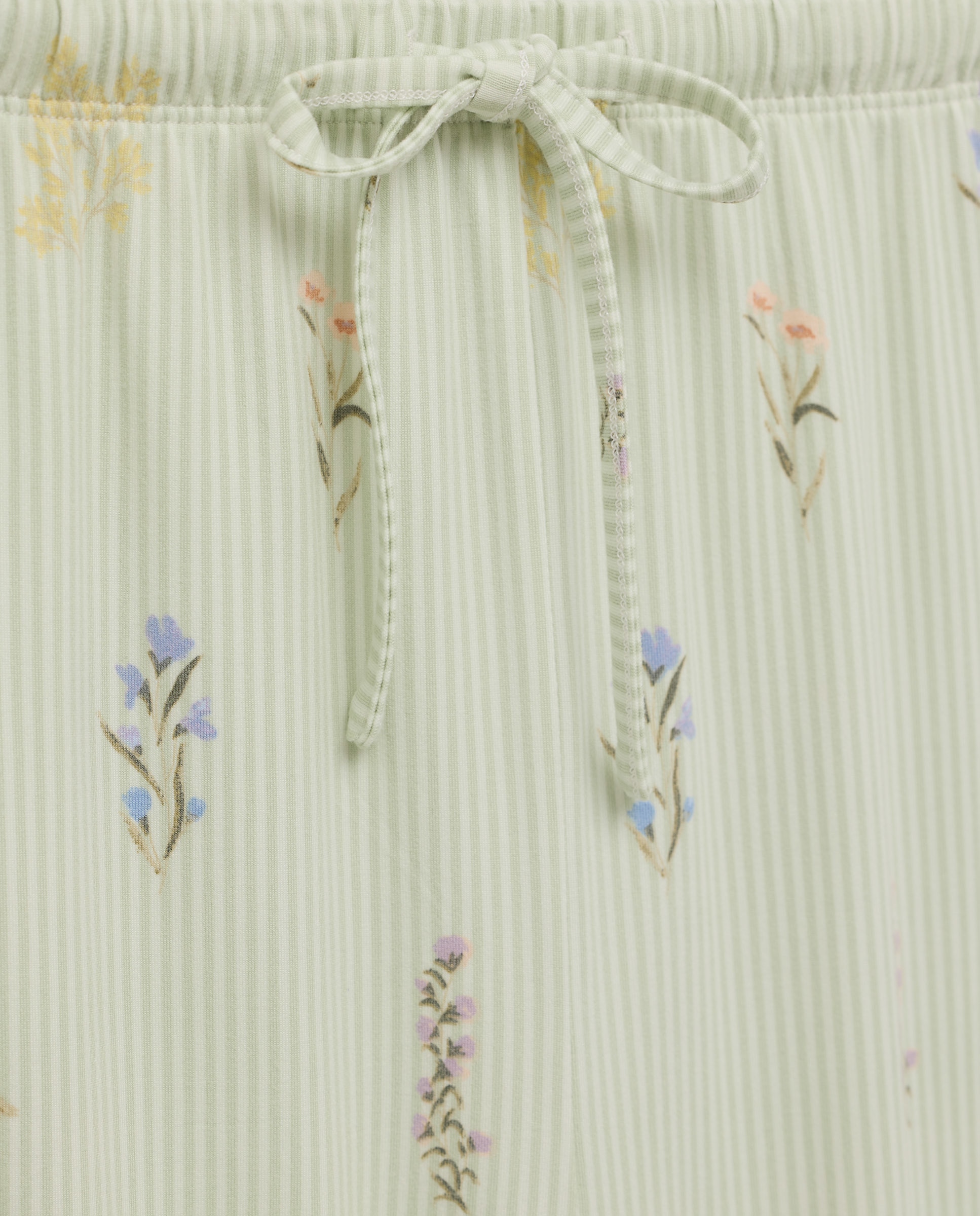 Pijama Camiseiro às Riscas Verde-4