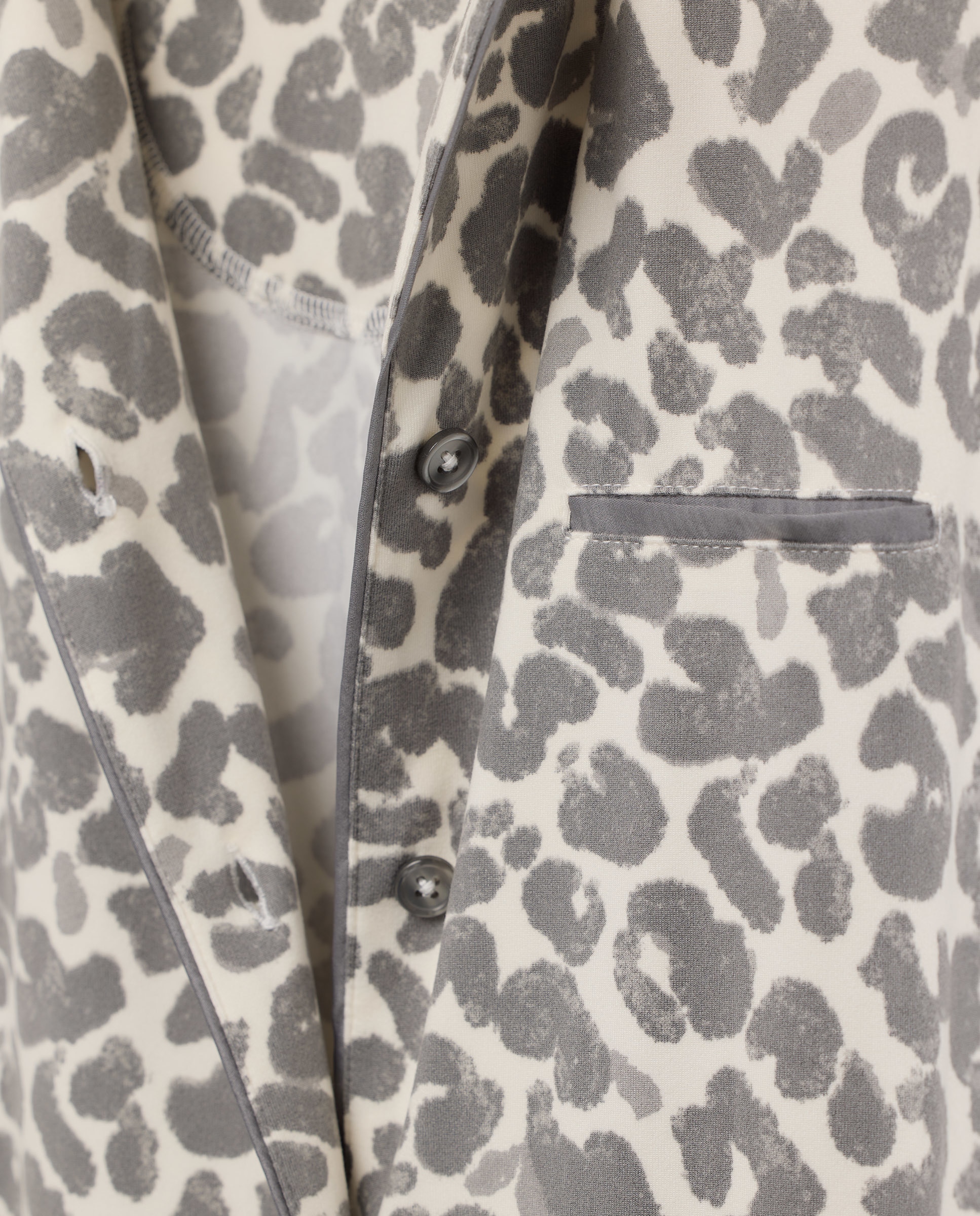 Camisa Estampada de Poliéster Branco-4