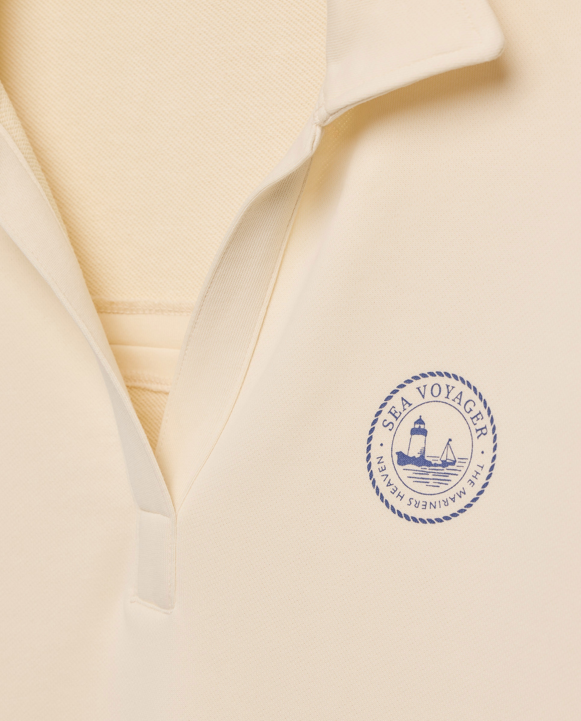 Polo Liso com Detalhes nas Mangas 120 Cru-6