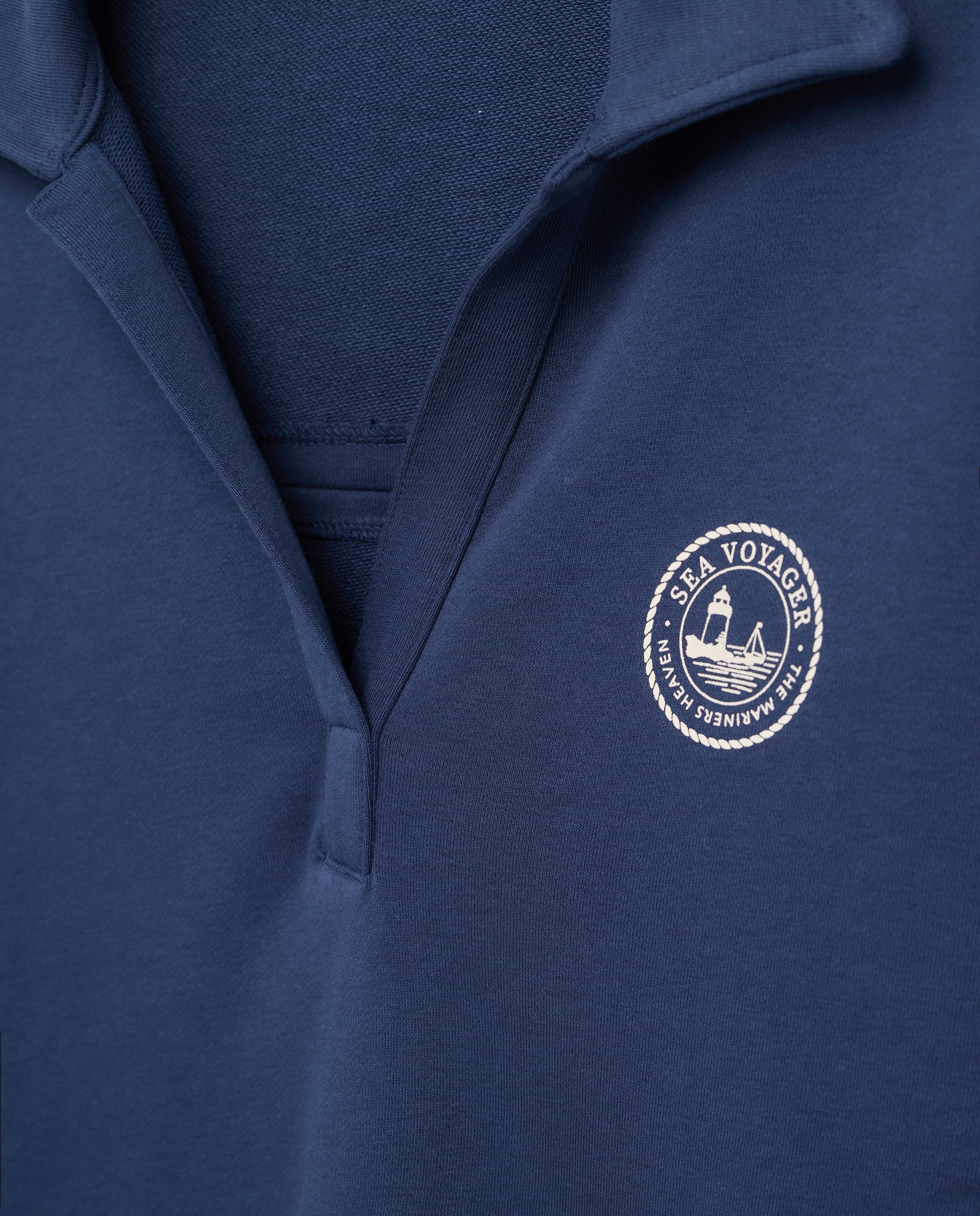 Polo Liso com Detalhes nas Mangas Azul-marinho-6