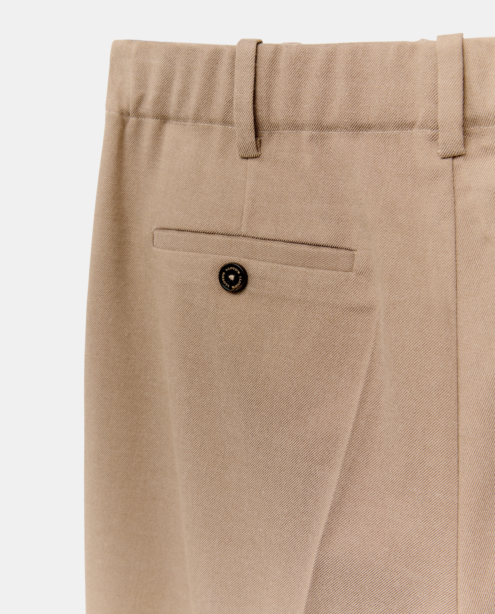 Calças Regular Lisas Vison Claro-5