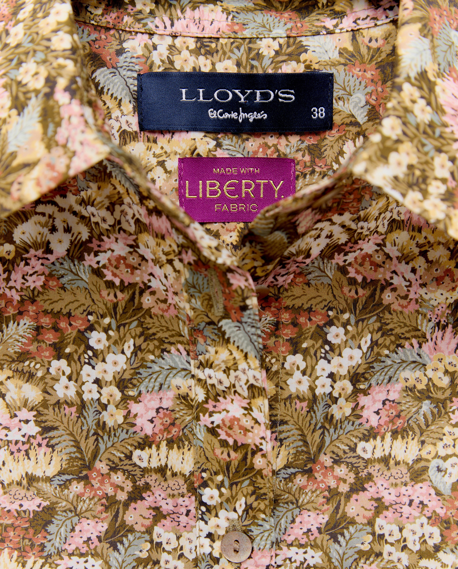 Camisa de Manga Comprida com Estampado Floral Verde-7