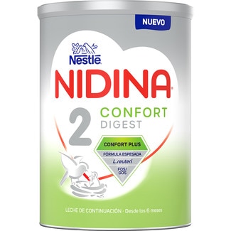 2 leche en polvo de continuación infantil Confort Digest desde 6 meses lata 800 g - Nestle Nidina