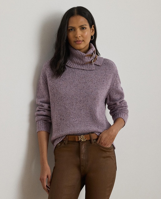 Imagen 0 de Jersey de mujer de cuello alto de lana