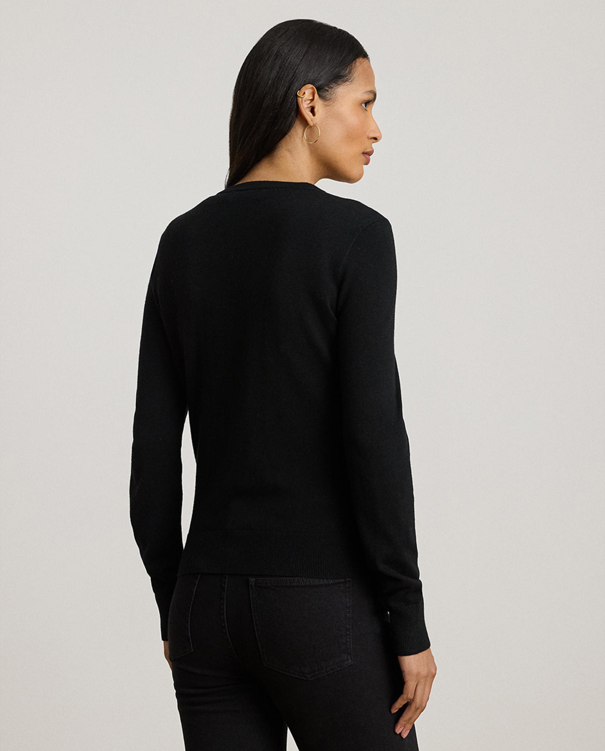 Cardigan em Mistura de Algodão com Estampado Preto-3