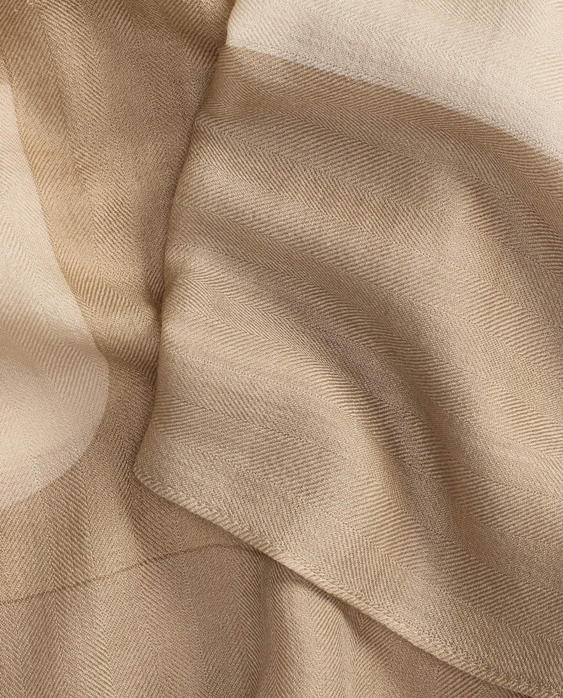 Lenço Quadrado Bicolor com Logótipo Bege-3