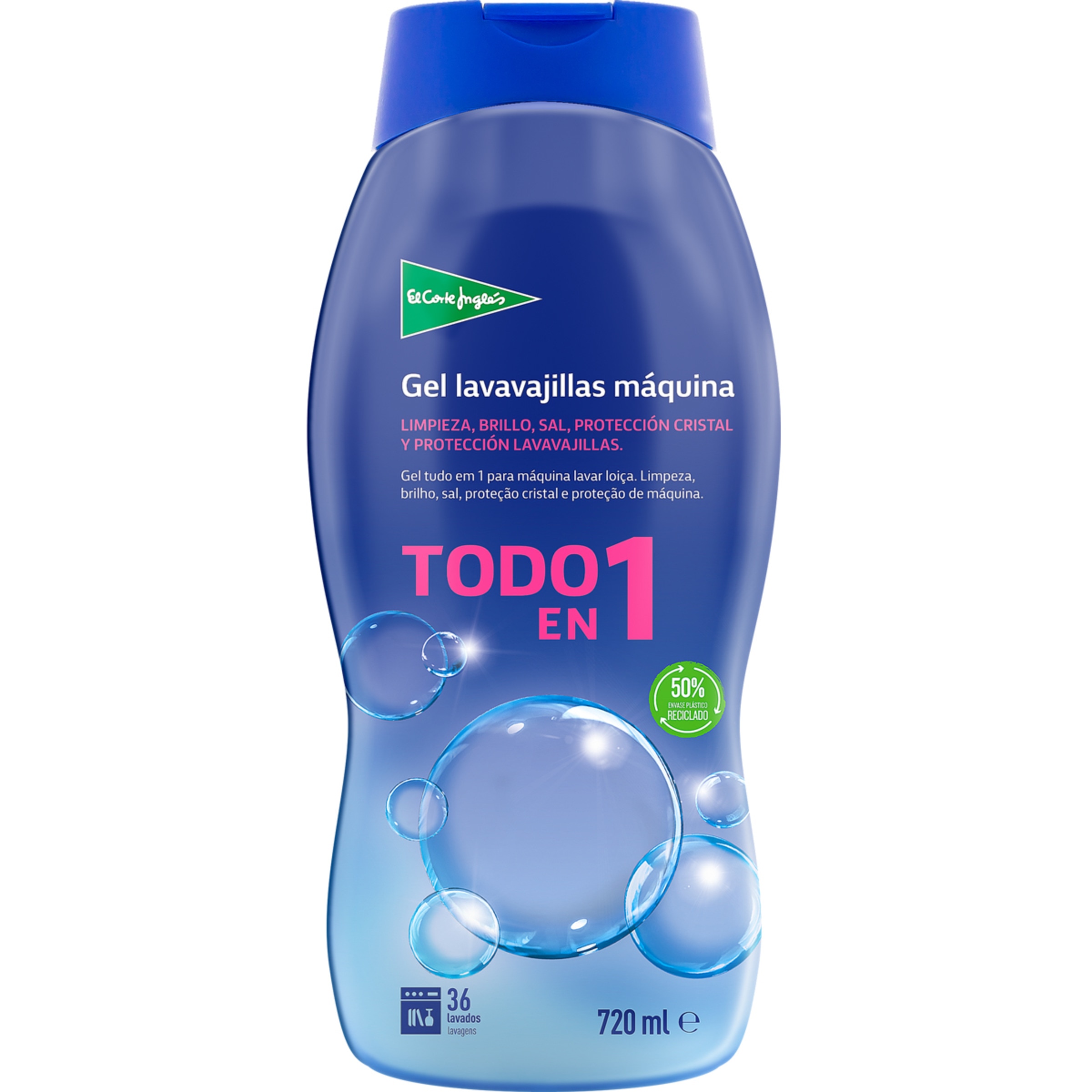 detergente lavavajillas todo en 1 en gel bote 36 dosis