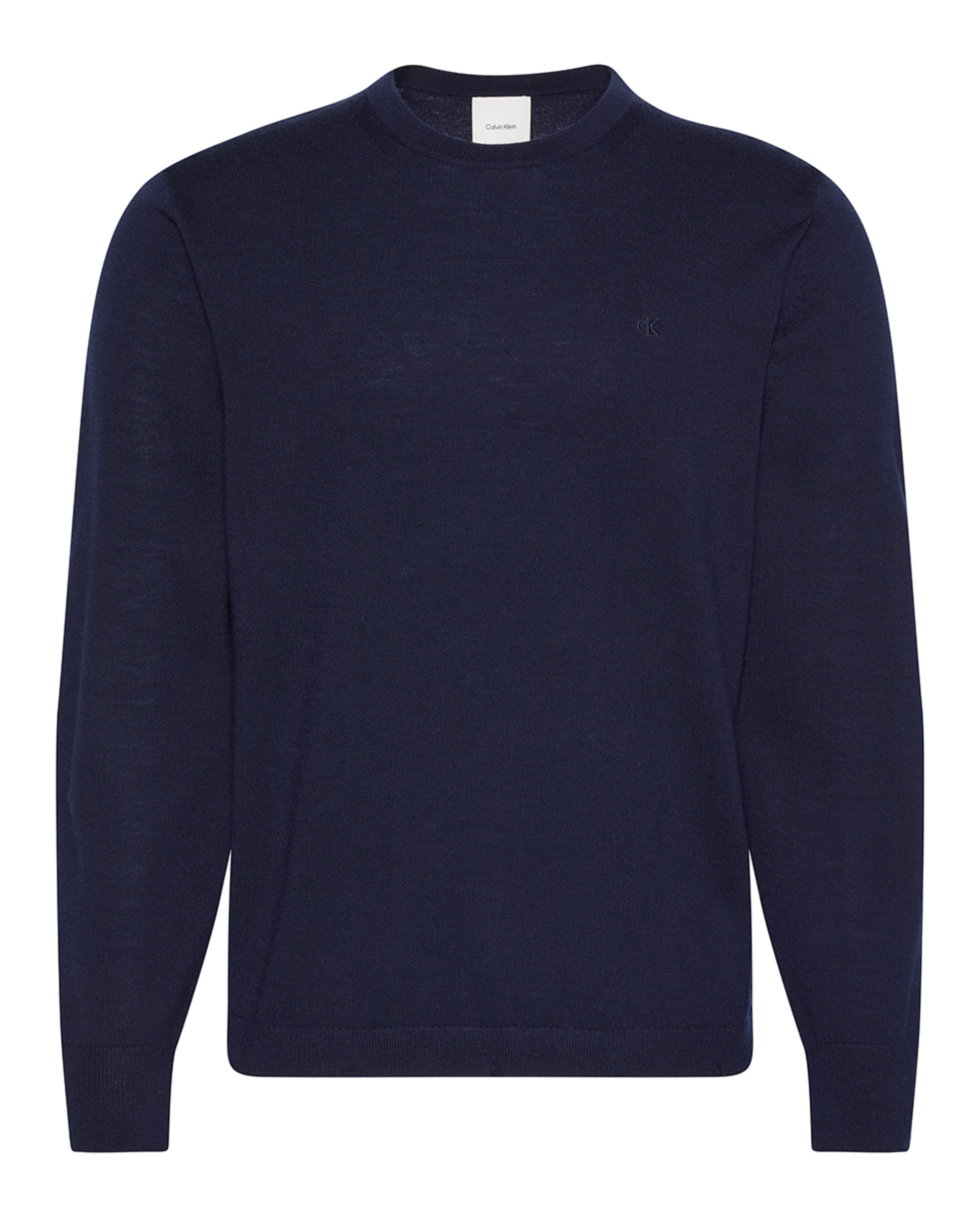 Camisola de Malha com Logótipo Bordado Azul-marinho-5