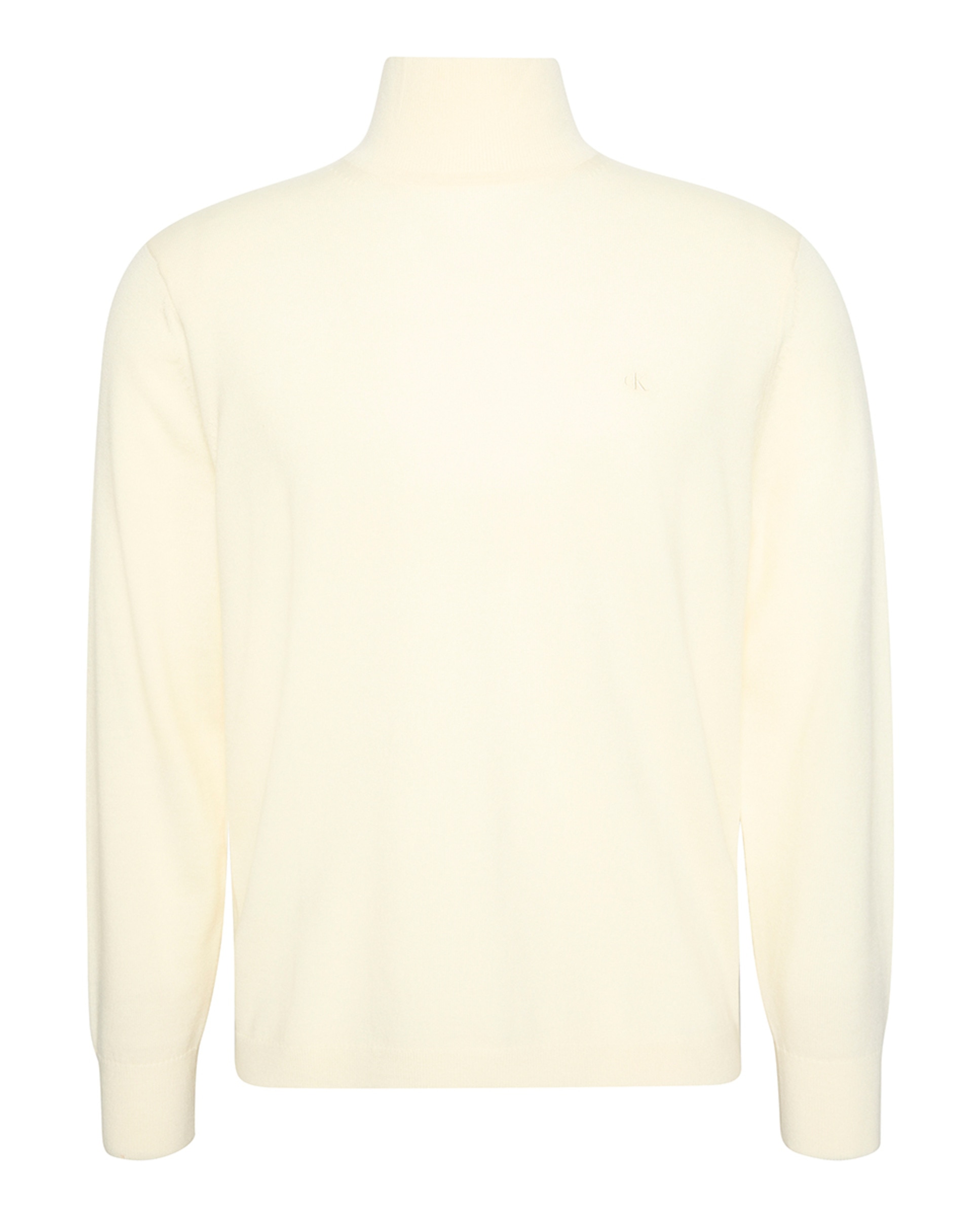 Camisola de Malha com Gola Alta Branco-6