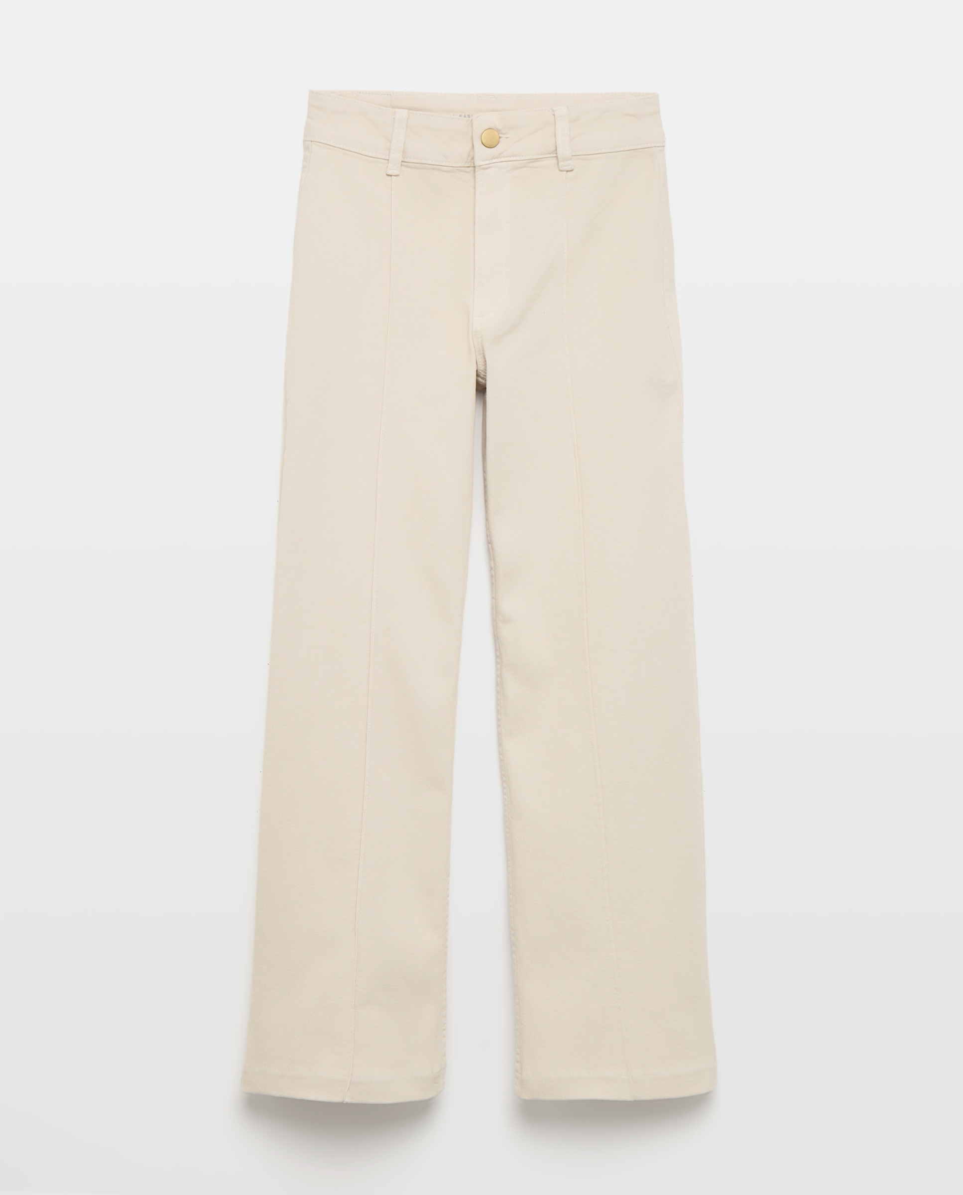 Jeans Crop Culotte com Nervura 120 Cru-4