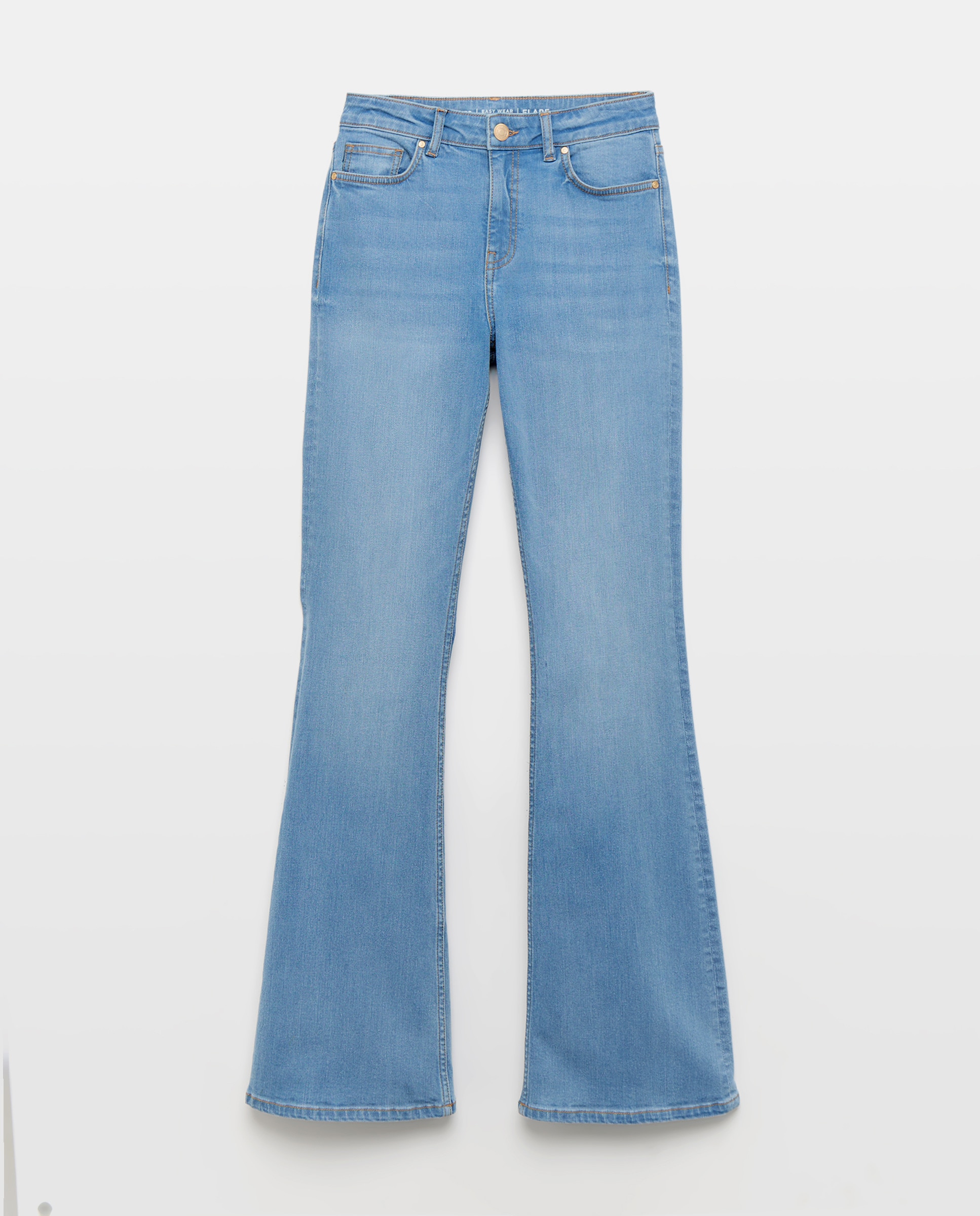 Jeans à Boca de Sino Azul Suave-4