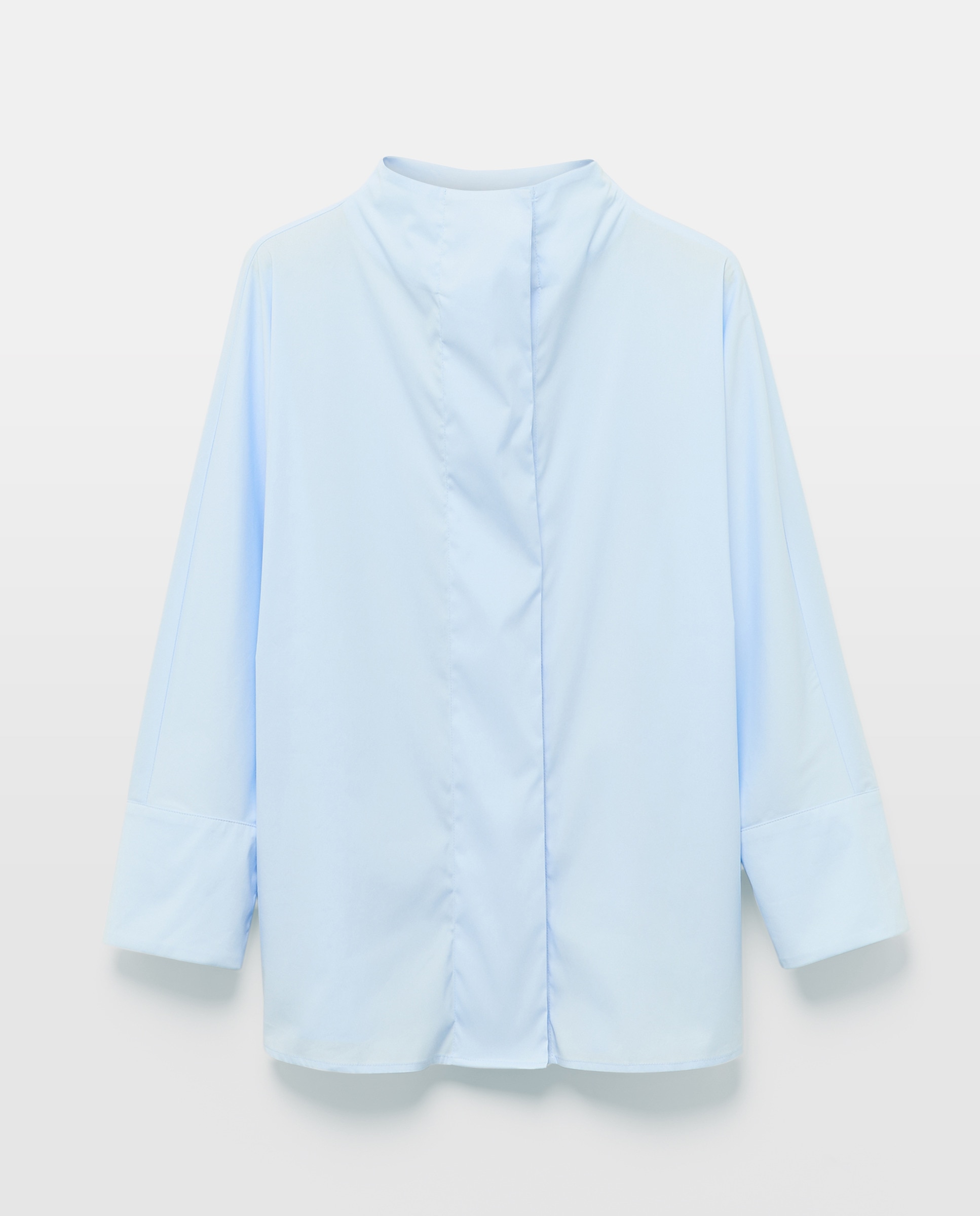 Camisa de Popelina Cruzada 410 Azul Claro-5