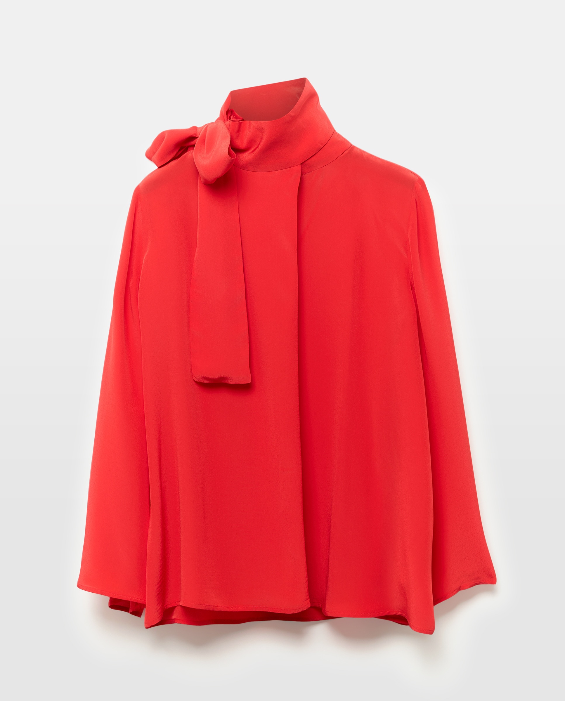 Blusa com Laço e Textura Vermelho-1