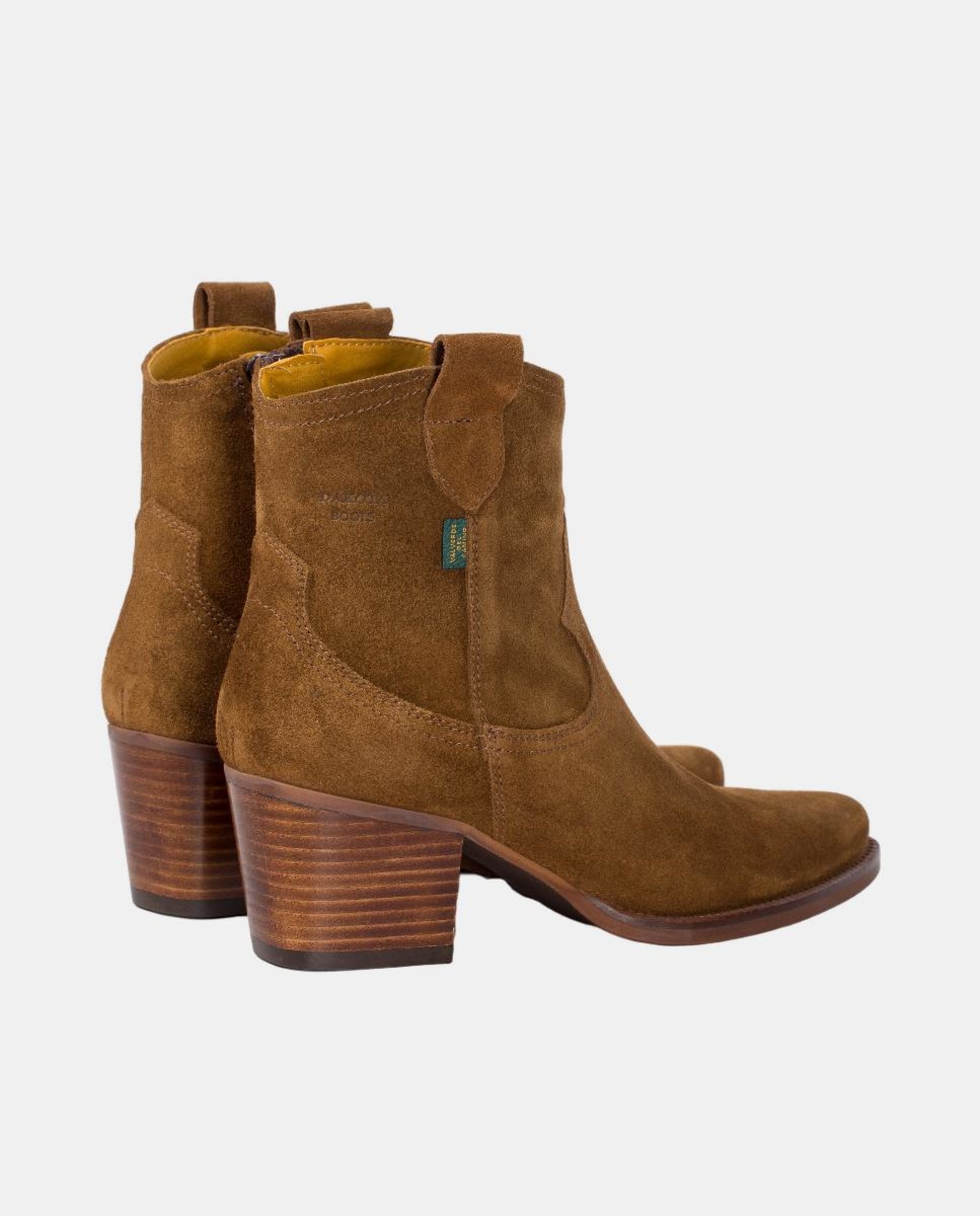 Botins Cowboy em Pele com Tacão Castanho taupe-8