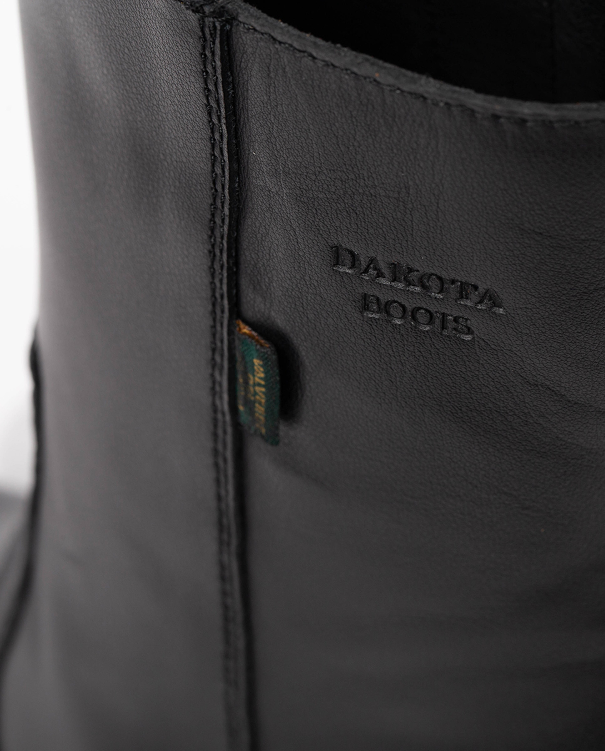 Botins Lisos em Pele com Tacão e Fecho de Correr Preto-9