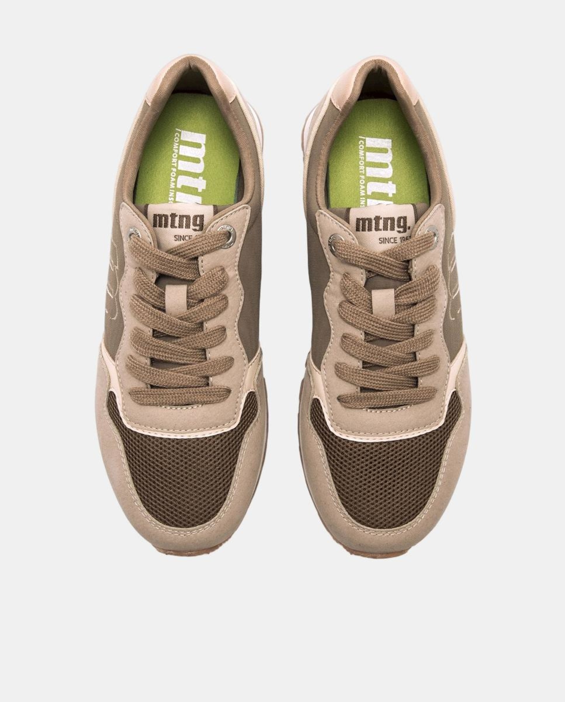 Sapatilhas Baixas Tipo Running com Diferentes Texturas Verde-2