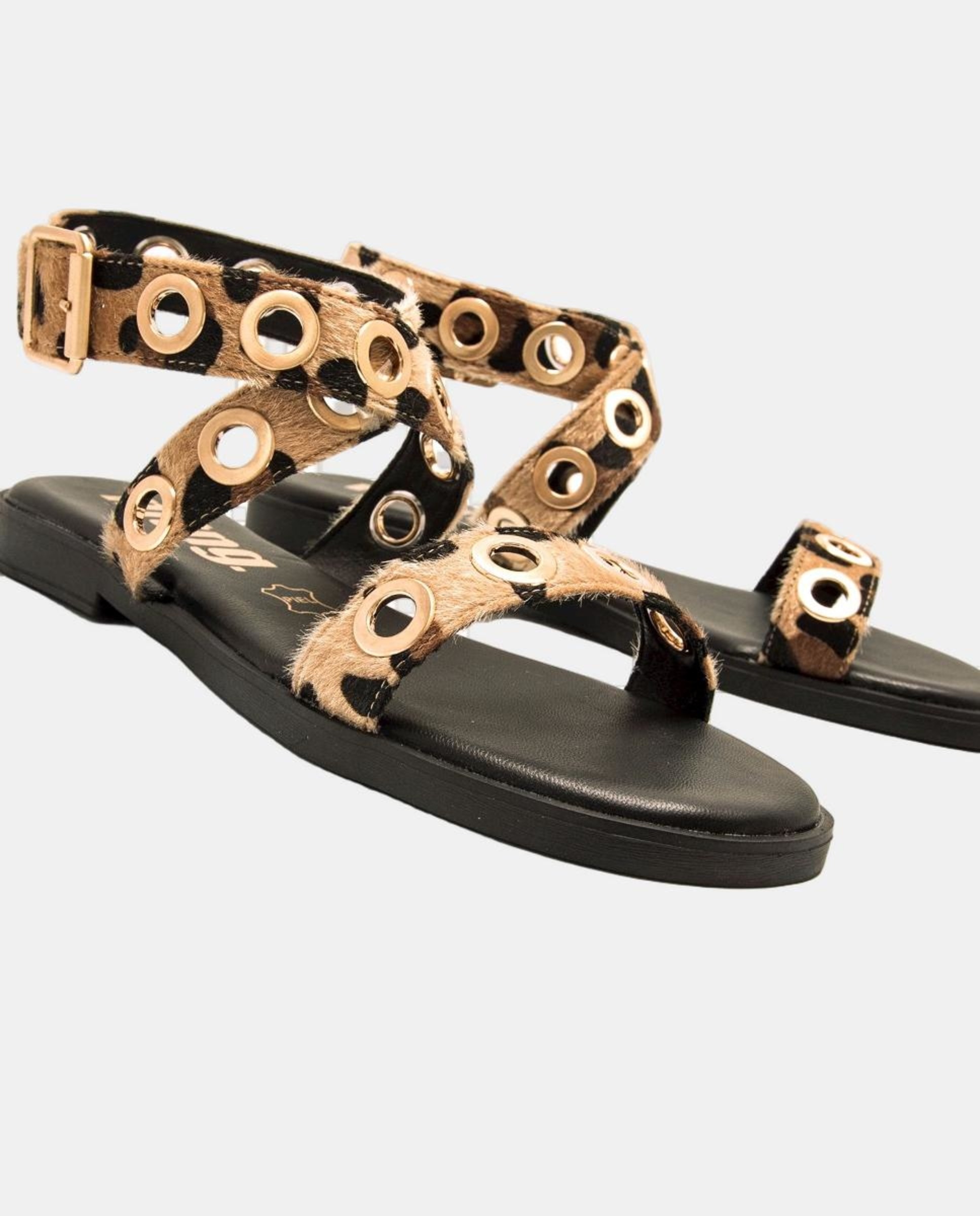 Sandálias rasas de senhora Multicolor-6