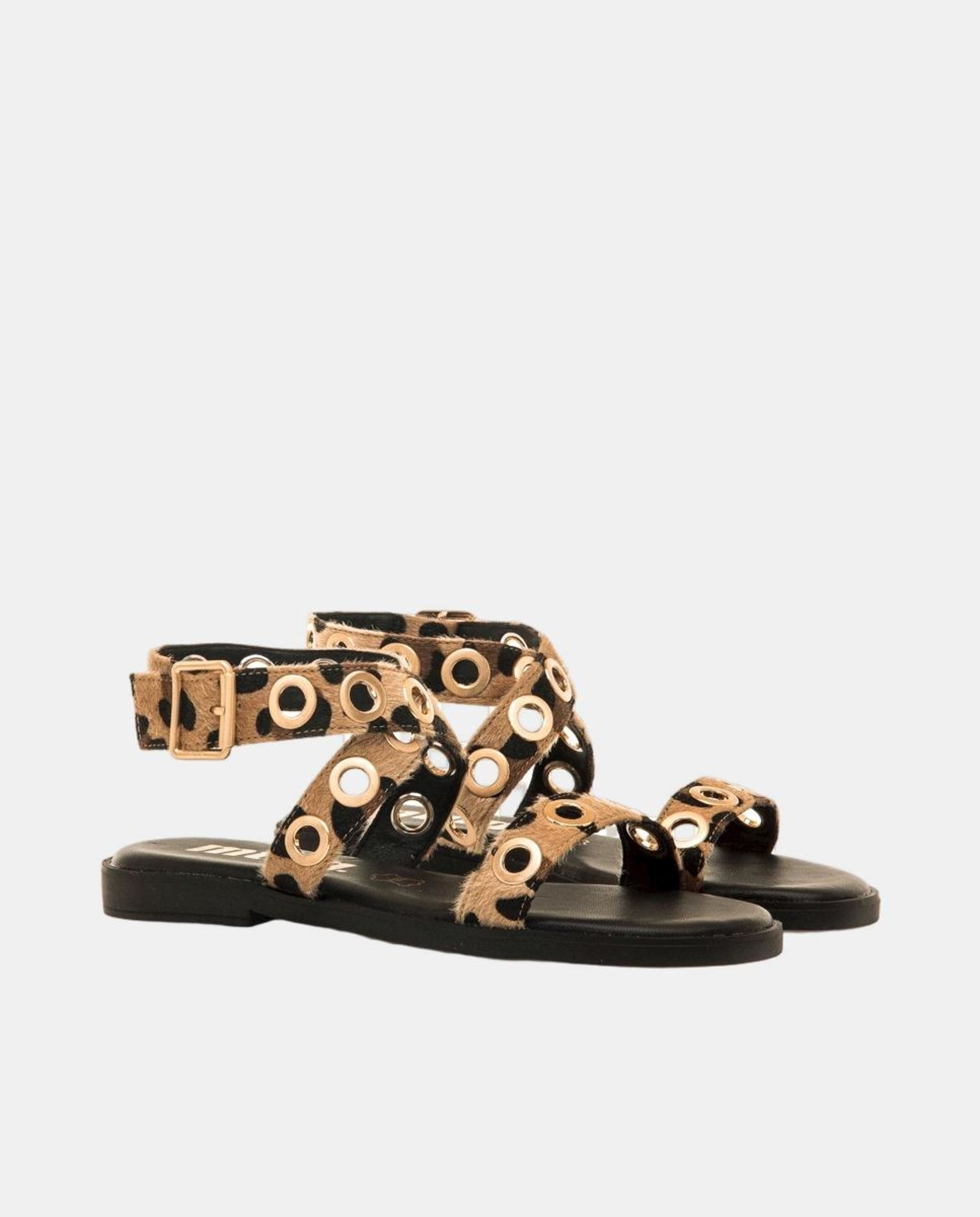 Sandálias rasas de senhora Multicolor-5