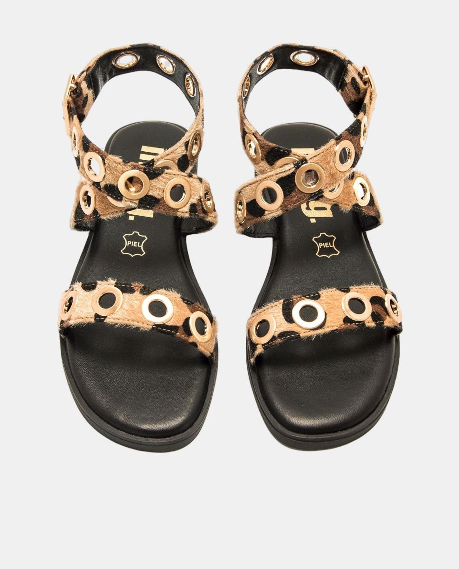 Sandálias rasas de senhora Multicolor-4