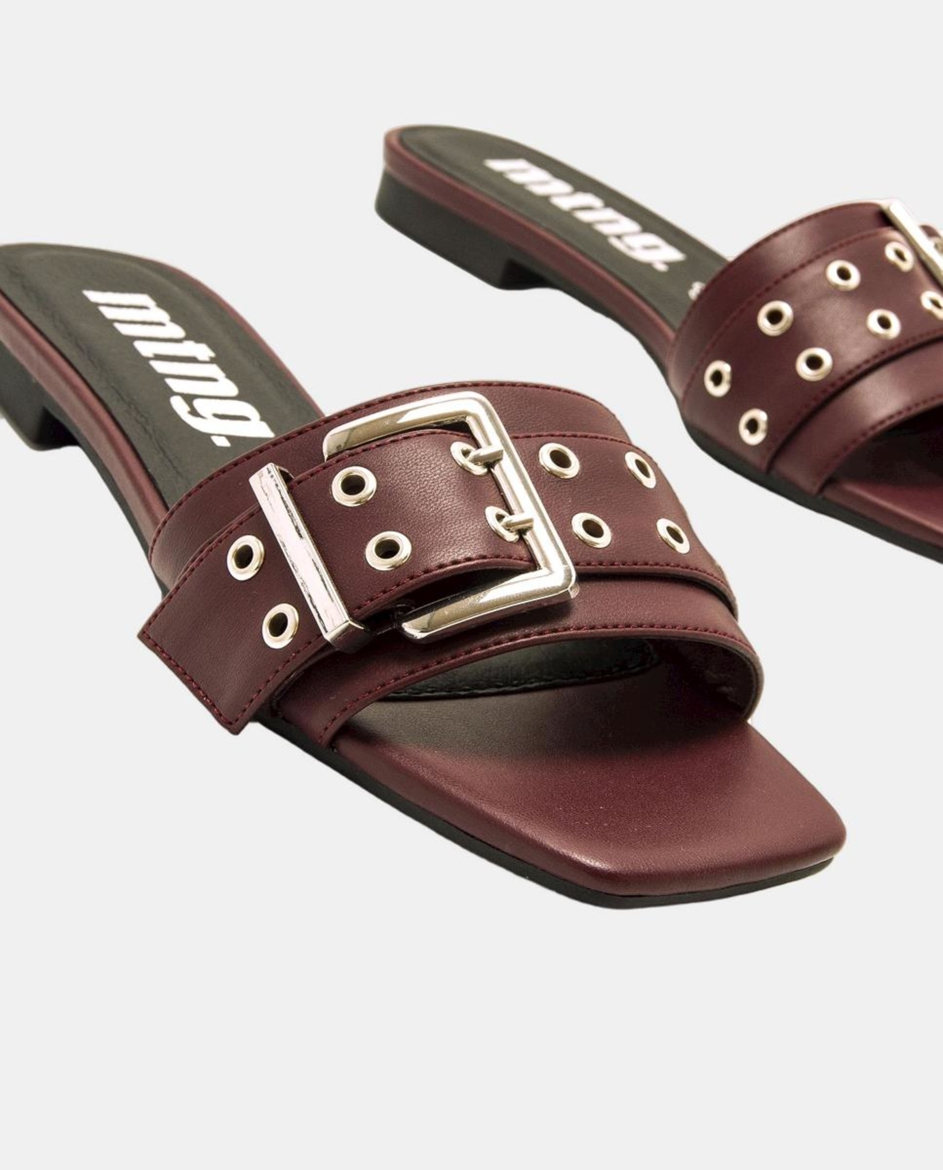 Sandálias rasas de senhora Vermelho-6