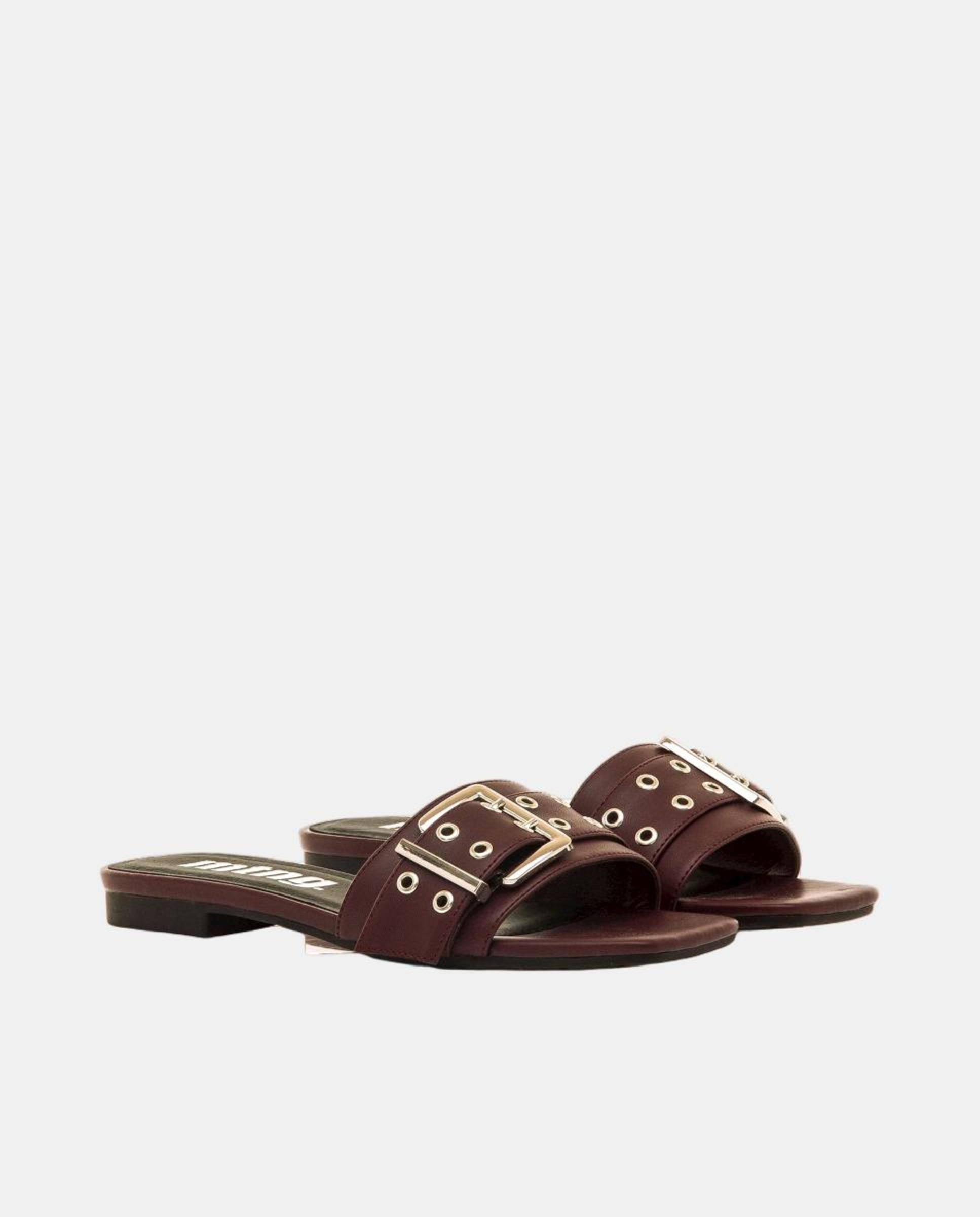 Sandálias rasas de senhora Vermelho-5