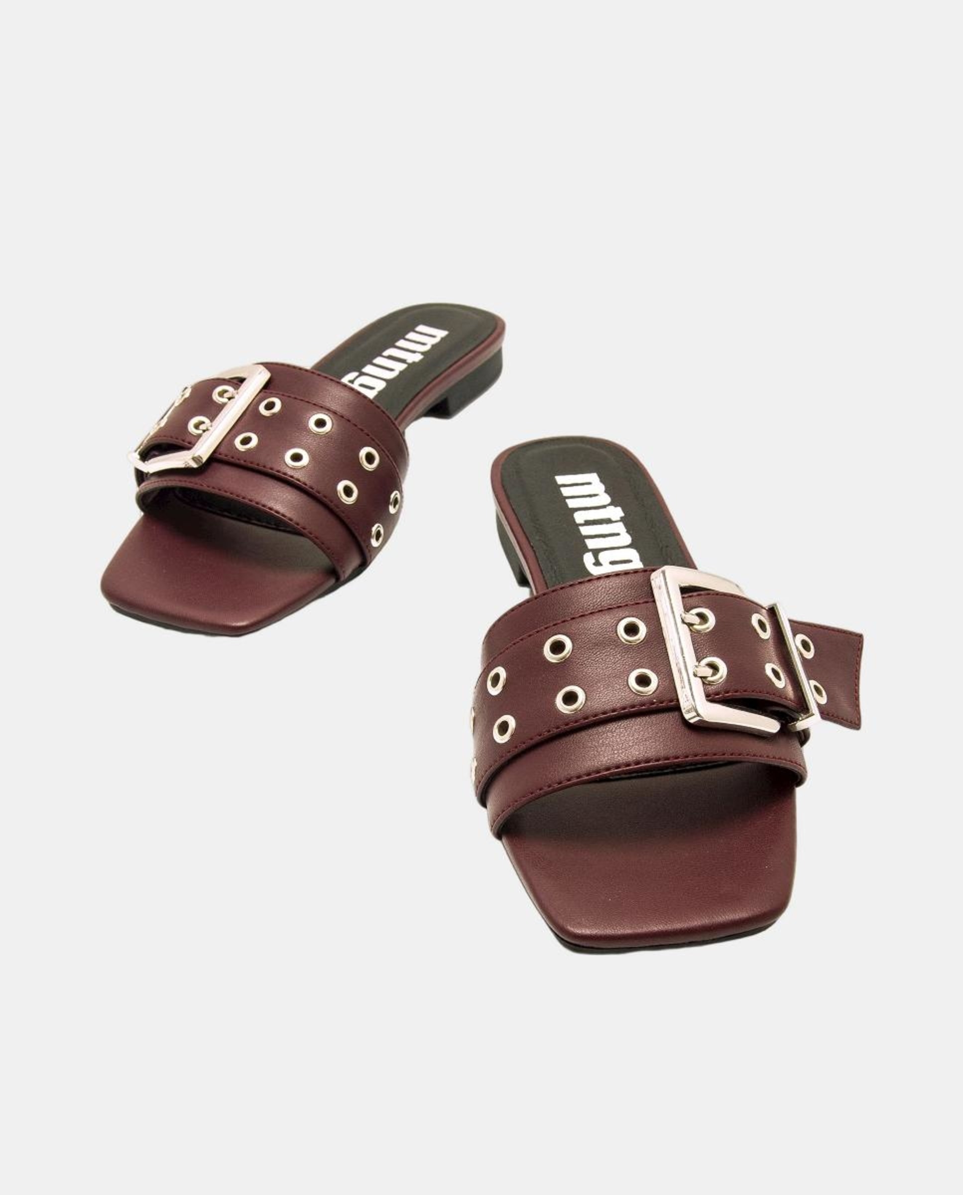 Sandálias rasas de senhora Vermelho-4